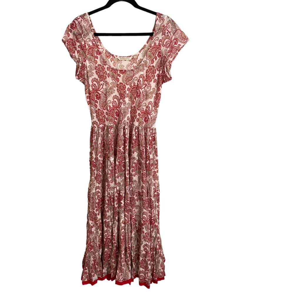 Soft Surroundings La Pomme' Crinkle Multi Paisley Midi Dress - Picture 2 of 5